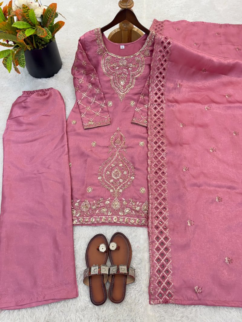 Sr 1727 Gmy Choo Silk With Embroidery Beads Work Sharara Suits